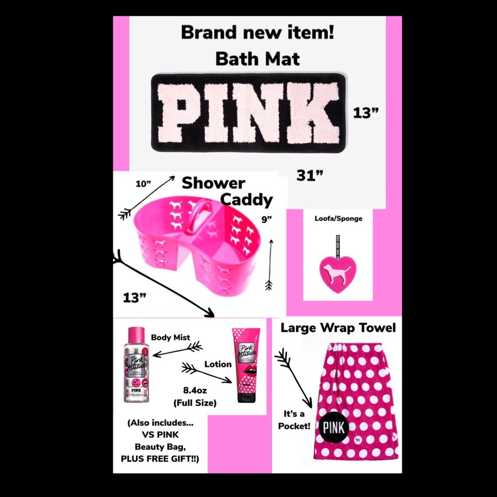 💕 VS PINK ~ PINK & Pampered - Shower Bundle🧖‍♀️